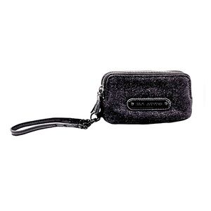 Juicy Couture Black Glitter‎ Wristlet Bag Wallet